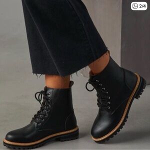 VICI Black Lace-Up Ankle Boots
